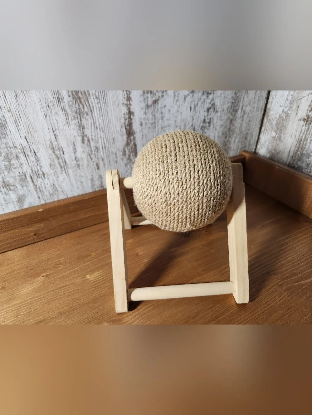 Cat Scratcher Sisal Ball Scratching Toy Rotatable Wheel Interactive Exercise
